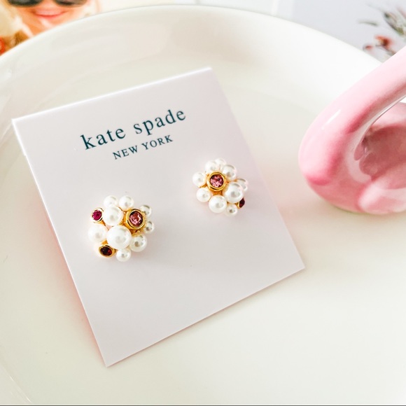 ❗️LAST ONE❗️Kate Spade Crystal Pearl Caviar Earrings Pink